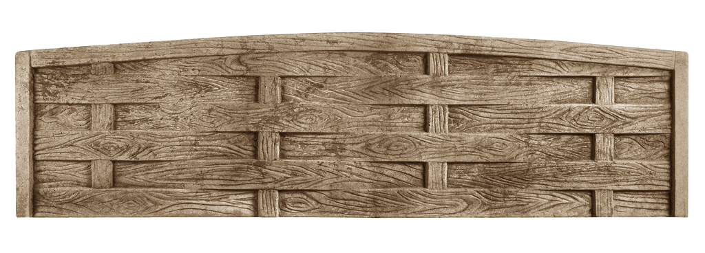 Betonzaun Geflochtene Holz-Optik mit Segmentbogen – Detailansicht 3 – VARORA-TEAM