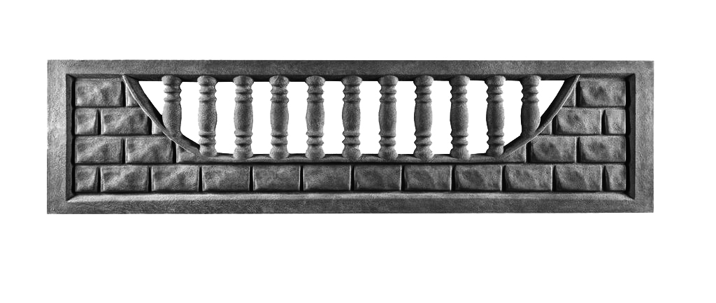 Steinwand mit Zier-Balustrade
