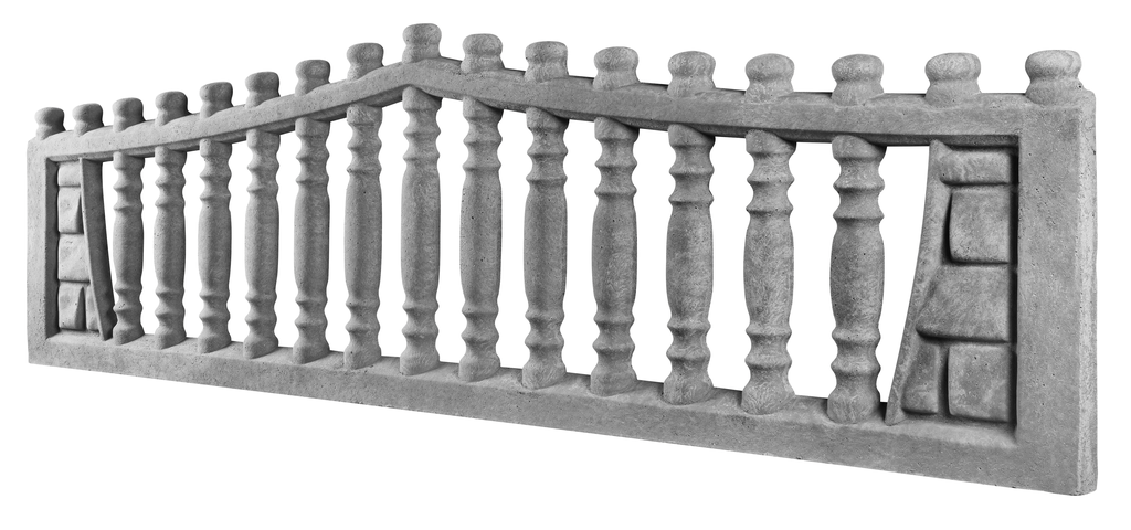 Betonzaun Zier-Balustrade mit Segmentbogen – Detailansicht 3 – VARORA-TEAM