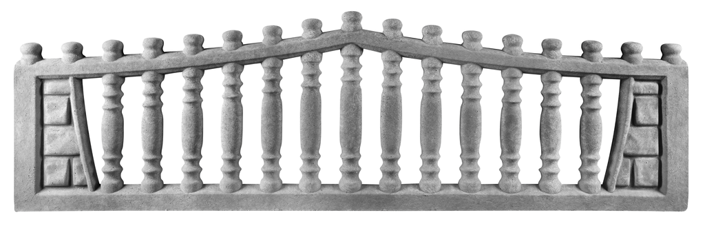 Zier-Balustrade mit Segmentbogen