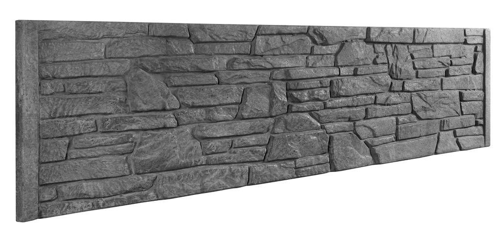 Betonzaun Naturstein-Schichtoptik – Detailansicht 6 – VARORA-TEAM