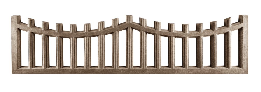 Betonzaun Gitter-Design mit Segmentbogen – Detailansicht 2 – VARORA-TEAM
