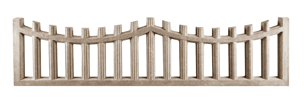 Betonzaun Gitter-Design mit Segmentbogen – Detailansicht 3 – VARORA-TEAM