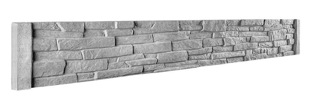Betonzaun Naturstein-Schichtoptik (25cm) – Detailansicht 2 – VARORA-TEAM