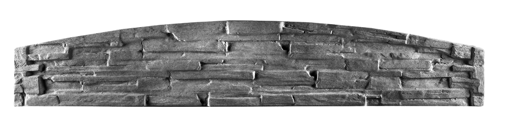 Betonzaun Schieferstein Optik Segmentbogen – Detailansicht 2 – VARORA-TEAM