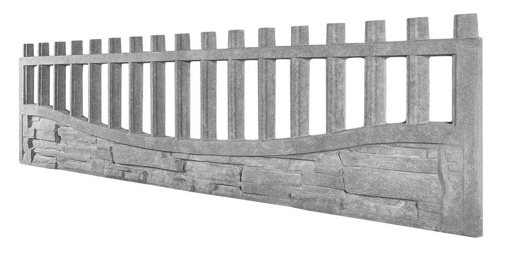 Betonzaun Schieferstein Optik Segmentbogen – Detailansicht 2 – VARORA-TEAM