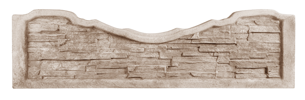Betonzaun Schieferstein Optik Bogen -Abschluss Natura – Detailansicht 4 – VARORA-TEAM