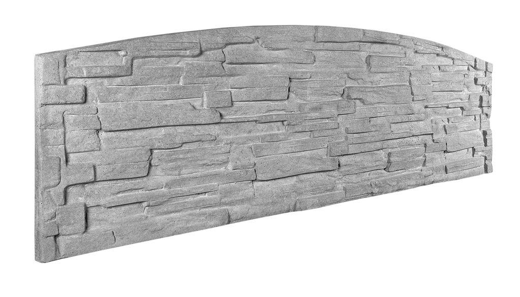 Betonzaun Schieferstein Optik Abschlussbogen – Detailansicht 1 – VARORA-TEAM