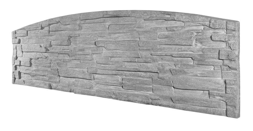 Betonzaun Schieferstein Optik Abschlussbogen – Detailansicht 2 – VARORA-TEAM