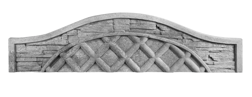 Schieferstein Optik Segmentbogen „Elegant“ Schlussplatte