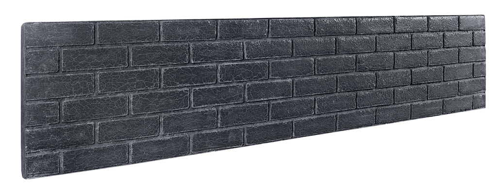 Betonzaun Rückseitenabdruck Ziegeloptik - Antracit – Detailansicht 2 – VARORA-TEAM